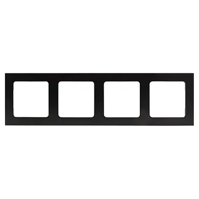 Стокгольм Рамка 4-местная металлическая черная EKF PROxima