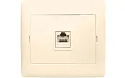 Розетка RJ-45 1-мест. 1А 120В беж. София EKF Simple