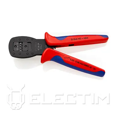 Пресс-клещи для обжима штекеров, кол-во гнёзд: 3, 0.03 - 0.56 мм (AWG 32 - 20), L-190 мм, 2-комп. (KNIPEX)