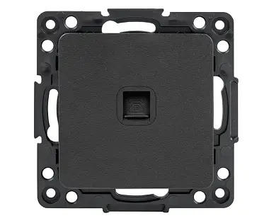 Стокгольм Механизм Розетки Phone 1-местной черный EKF PROxima