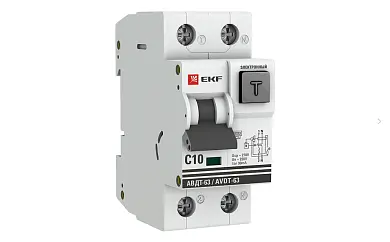 Диф. автомат 10А 30мА х-ка C эл. тип A 6кА АВДТ-63 EKF PROxima