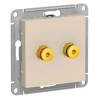 Аудио-розетка двойная, Бежевый