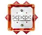 Коробка огнестойкая 100х100х50мм IP55, 3 двойных клеммника 1,5-10 мм2 EKF