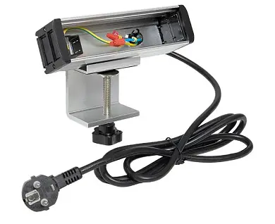 Встраиваемый настольный розеточный блок для крепления к столу, 8 модулей, C-Line