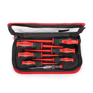 Набор диэлектрических отверток VDE, с профилями шлиц и крест НИО-07, серия «ПРОФИ» 