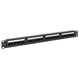 Патч-панель TERACOM 19'' Cat.5E 1U неэкранированная UTP 24 порта RJ-45 110 IDC с органайзером