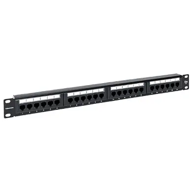 Патч-панель TERACOM 19'' Cat.5E 1U неэкранированная UTP 24 порта RJ-45 110 IDC с органайзером
