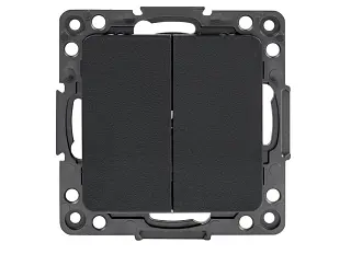 Стокгольм Механизм Выключателя 2-кл. 10А в/к черный EKF PROxima