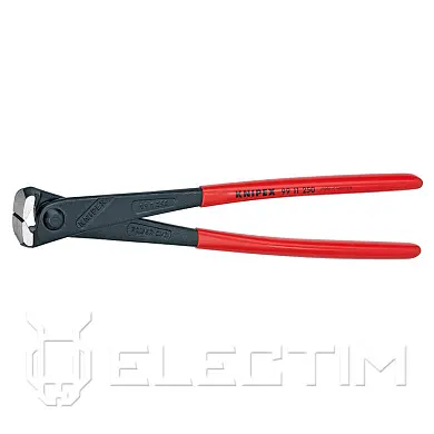 Клещи вязальные особой мощности, режущая кромка: 61 HRC / 25 мм, L-300 мм, чёрные, обливные рукоятки (KNIPEX)