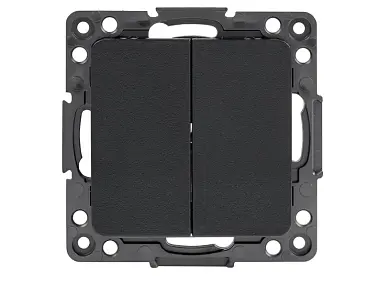 Стокгольм Механизм Выключателя 2-кл. 10А в/к черный EKF PROxima