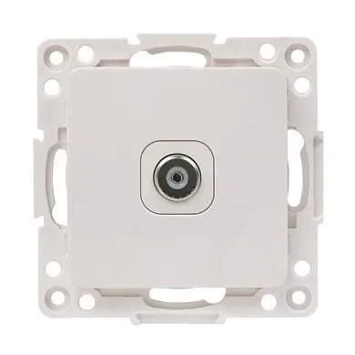 Стокгольм Механизм Розетки TV 1-местной проходной 75Ом 5-862МГц белый EKF PROxima
