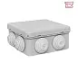 Коробка распределительная КМР-030-031 с крышкой наружная (85х85х40) 8 мембранных вводов IP55 EKF