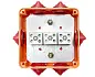 Коробка огнестойкая 100х100х50мм IP55, 3 двойных клеммника 1,5-2,5 мм2 EKF