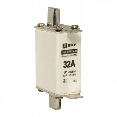 Плавкая вставка ППН-33 100/ 32А габарит 00С EKF PROxima