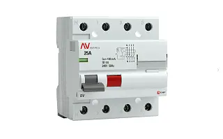Устройство защитного отключения DV 4P 25А/100мА (S) EKF AVERES