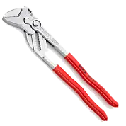 Клещи переставные - гаечный ключ, 60 мм (2 3/8"), L-300 мм, Cr-V, хром., обливные рукоятки (KNIPEX)