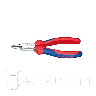 Круглогубцы, губки D3x30 мм, L-160 мм, хром., 2-комп. рукоятки (KNIPEX)