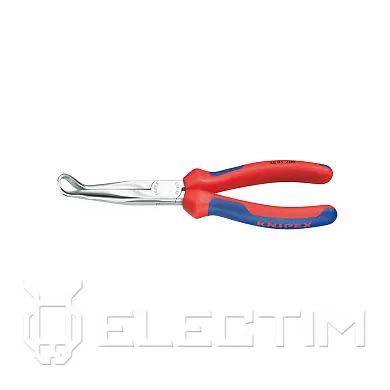 Плоскогубцы механика, губки под углом 45°, L-200 мм, хром., 2-комп. рукоятки (KNIPEX)