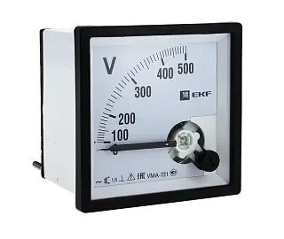 VMA-721 аналоговый на панель (72х72) квадратный вырез 500В прямое подкл. EKF PROxima