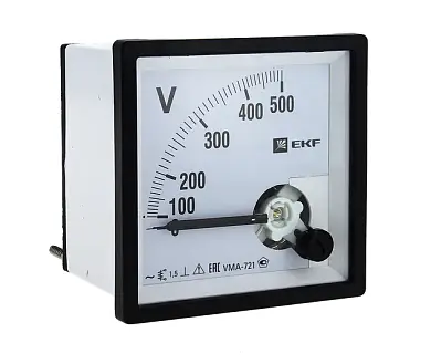 VMA-721 аналоговый на панель (72х72) квадратный вырез 500В прямое подкл. EKF PROxima