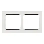 Стокгольм Рамка 2-местная белая с линией цвета черный EKF PROxima