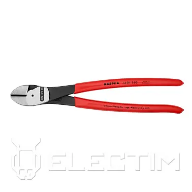 Бокорезы особой мощности, L-250 мм, чёрные, обливные рукоятки (KNIPEX)