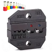 Матрица МПК-12 комбинированная для обжима изолированных и втулочных наконечников сечением 0.25-2.5 мм (КВТ)