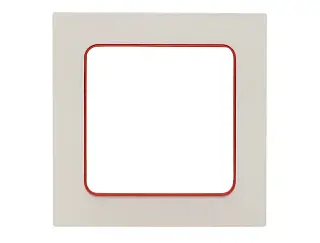 Стокгольм Рамка 1-местная белая с линией цвета красный EKF PROxima