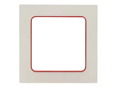 Стокгольм Рамка 1-местная белая с линией цвета красный EKF PROxima