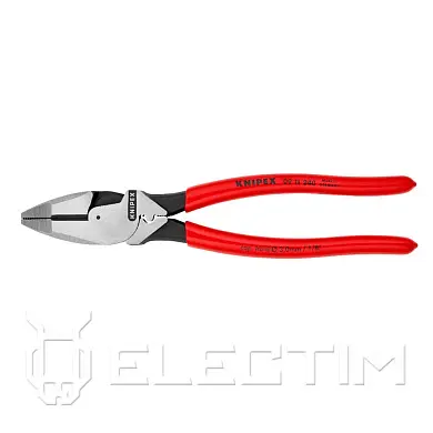 Плоскогубцы электромонтёра Lineman's Pliers, с приспособлением для протяжки кабеля, L-240 мм, обливн