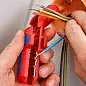 Стриппер универсальный ErgoStrip® (левша) для круглых проводов, дата-кабель CAT 5-7, витая пара UTP/STP, коаксиальный кабель D 4.8 - 7.5 мм, L-135 мм (KNIPEX)