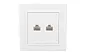 Минск Розетка RJ-45 2-местная СП белая EKF