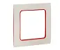 Стокгольм Рамка 1-местная белая с линией цвета красный EKF PROxima