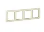 Стокгольм Рамка 4-местная белая с линией цвета зеленый EKF PROxima