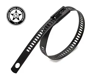 Стяжки крепежные из нержавеющей стали AISI 316 лестничного типа с полимерным покрытием