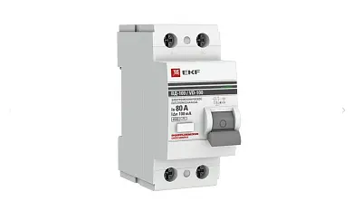 Устройство защитного отключения УЗО ВД-100 2P 80А/100мА (электромеханическое) EKF PROxima