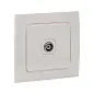 Стокгольм Механизм Розетки TV 1-местной оконечной 10дБ-240МГц белый EKF