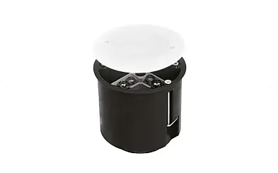 Коробка универсальная КМП-020-029 углубленная с металлическими лапками, клеммником и крышкой (80х70)