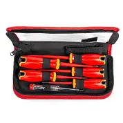 Набор диэлектрических отверток slim VDE НИО-2206, с профилем SL, PH, 6 шт