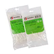 Стяжки нейлоновые с дюбель-пистоном КСДп (бел) (100шт) (Fortisflex)