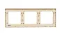 Стокгольм Рамка 3-местная белая с линией цвета шампань EKF PROxima