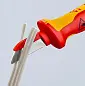 Нож для кабеля VDE 1000V, пластиковый кожух на лезвии, L-190 мм, 2-комп. рукоятка (KNIPEX)