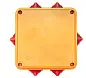 Коробка огнестойкая 100х100х50мм IP55, 2 двойных клеммника 1,5-6 мм2 EKF
