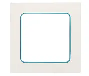 Стокгольм Рамка 1-местная белая с линией цвета синий EKF PROxima