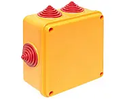 Коробка огнестойкая 100х100х50мм IP55, 3 двойных клеммника 1,5-2,5 мм2 EKF