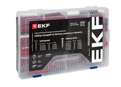 Пристрелочный набор № 1 гвоздей по бетону, кирпичу и металлу (тип CN) EKF