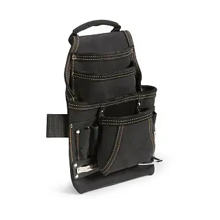 Сумка кожаная СК-10 поясная без ремня, с 10 отделениями, премиум-серия "DEAD BULL" (КВТ)
