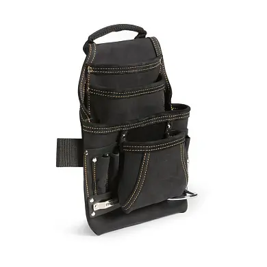 Сумка кожаная СК-10 поясная без ремня, с 10 отделениями, премиум-серия "DEAD BULL" (КВТ)