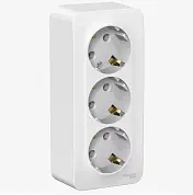 БЛАНКА Розетка 3-ая о/у, з/к б/шт 16А (белый, изол. пл.)