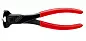 Кусачки торцевые,  L-180 мм, твёрдость кромок 61 HRC, чёрные, обливные рукоятки  (KNIPEX)